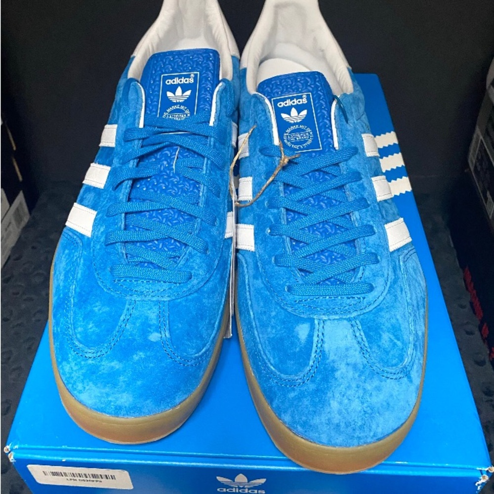 Adidas Gazelle Indoor “Blue Bird Gum” (2022 release) HO6260 12.5M DS NWT - Picture 4 of 9